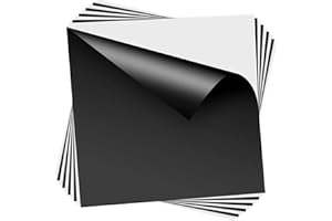 HTVDIY 10 Pack Heat Transfer Vinyl Sheets, 12x8 inch Black&White HTV Vinyl, Iron on Vinyl for T-Shirts, Permanent HTV Sheets for Arts and Crafts