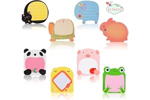 SHISHENG 640 Sheets(32 Pads) Cute Animals Sticky Notes Self Adhesive Cartoon Sticky Notes Mini Animal Note Paper Novelty Super Sticky Cartoon Message Notes End of Term Gifts for Pupils School Home(8 Styles)