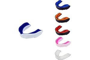 5RIDGE Paradenti per adulti, ragazzi e ragazzi, per tutti gli sport di contatto, per boxe, MMA, rugby, calcio, lacrosse, hockey (Blu/Bianco, Adulti sopra gli 11 anni)