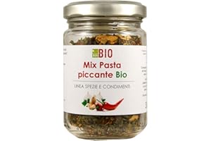 Mix Pasta piccante Bio condimento con Peperoncino, Prezzemolo, Aglio - 100% Naturale vasetto di vetro 25 g - Laborbio