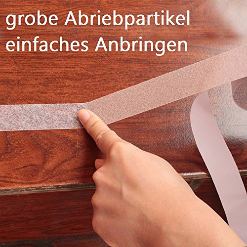 Antirutschband Antirutsch Klebeband PET 5 m x 2,5 cm Transparent für mehr Sicherheit - 4