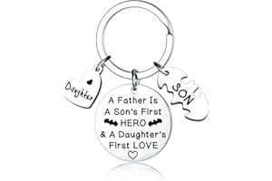 Ghloyza Dad Keyring Father's Day Gifts Dad Gifts From Daughter Son Daddy Gifts Dad To Be First Hero Gifts For Daddy Papa Dad Birthday Gifts Best Dad Ever Gifts Present For Father Key Chain