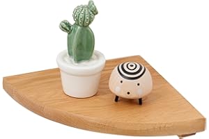 TREOAKWIS Corner Shelf - Solid Oak Wood Floating Corner Shelves Wall Display for Bedroom Decor, Living Room, Small Spaces (30 cm / 12 inches)