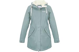 Regenliebe Damen Regenmantel wasserdicht Friesennerz mit Teddyfleece gefüttert