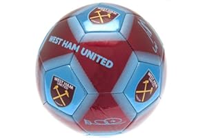 West Ham Football Club Official Signature Size 5 Ball Burgundy Sky Blue