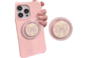 KIRZAX 1 Pièce Support Magnétique Kindle, Design Ruban Papillon Rose, Grip & Support Pliable, pour Smartphone/Kindle/Tablette, Accessoire Téléphone