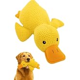 Busstier K&ouml;pek Oyuncağı &Ouml;rdek Şekilli Peluş Sesli ve Hışırtılı Dayanıklı &Ccedil;iğneme ve Isırma Oyuncağı Anti Stres Yumuşak Peluş 