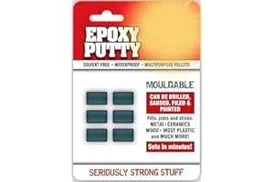 LORD CIG Pack 6 EPOXY PUTTY Waterproof Mouldable Hard and Fast Repair Epoxy Wood Metal, Plastic, Ceramic Multi-Purpose Cracks, Repair Fills for Quick Fixes Solvent Free