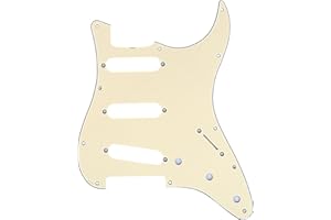 Musiclily Pro 11 Agujeros SSS Vintage Golpeador Strat ST para Guitarra Eléctrica American Vintage 62 Stratocaster, 3 capas Crema