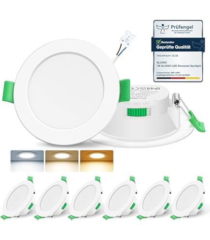 Ledvance Spot Led Incasso IP20 – 6.5W, Bianco, 3000K, 36°, Durata 30000 Ore, Sostitutivo Alogena