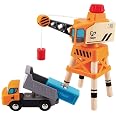 Hape Eisenbahn-Set 'Bahnübergang & Kran' - Holzspielzeug Ab 3 Jahre, Kompatibel