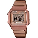 Casio Unisex-Adult Vintage B650WC-5ADF Rose Gold Digital Dial Rose Gold Stainless Steel Band D200: 