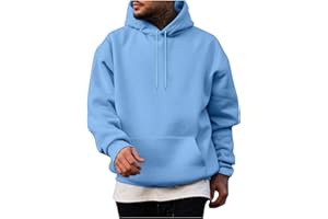 Wyongtao Sweat A Capuche Homme Grandes Tailles,Hoodie Homme De Sport,Pull Unie Décontracté Confortable,Sweats À Capuche avec Poche Kangourou,Sweatshirts Hommes Sportif Streetwear Polyvalent
