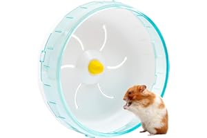 INHEMING Rueda para Hamster Silenciosa, Rueda de Ejercicio de Plástico para Pequeños Roedores, Juguete de Hámster, para Hamster Gerbil Conejillo de Indias Jerbos Conejos - 17.5 cm,Azul