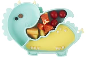 nohlerlife Silikon Teller für Baby Kinder - Babygeschirr, Rutschfest, BPA-frei, Silikonteller Babyteller Saugen Abwaschbar für Spülmaschine, Mikrowellenfest