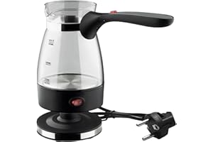 LEIKURVO Elektrische Türkische Kaffeemaschine, Türkischer Kaffeekocher 600ml Turkish Coffee Pot Elektrische Türkische Kaffeekanne Teekanne Espressokocher Camping Kaffeekocher Mokkakanne Turkish Coffee Maker