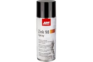 AUTO-PLAST PRODUKT APP Zink 98 Spray de zinc | Bombe peinture antirouille metal: protection anticorrosion pour métal| Résistant à la chaleur et séchant rapidement, adapté soudure par points | Gris foncé | 400 ml