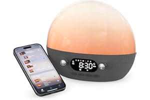 Dekala Ruido Blanco, Máquina de 11 Sonidos Blanco con Luz Nocturna, Control de Aplicación, Wake-up Light para Dormir para Bebés, Adultos