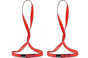 DASKING 2 fascette da arrampicata in nylon da 18 mm, 23 KN per arrampicata all'aperto, amaca, attrezzatura per discesa, corde per lavori di alberi, attività all'aria aperta, arrampicata Sling Runner