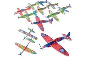TE-Trend Lot de 12 Avion Polystyrène Expansé Planeur Enfants Avions Mitgebsel Avion Avion Anniversaire d'enfant Jeter Le Planeur Glider