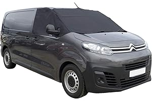 UK Custom Covers SW368BLACKAD2 Luxury Front Windscreen Cover Black - To Fit Citroen Dispatch 2016 Onwards