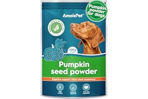 AmeizPet Pumpkin Powder For Dogs, To Create Pumpkin Puree, Fibre For Dogs Firm Stool, 100% Pumpkin Seed Powder For Good Bowel Work For Dogs, Canned Pumpkin Alternative Made From Seeds 200g (7 Oz.)