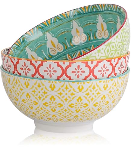 Insalatiera In Gres 20 Cm - Design Concerto Tè Verde Con Decorazioni Rose E Tulipani - Lavabile In Lavastoviglie E Microonde - Foto 3