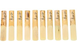 Demeras Klarinettenblätter Stärke 2,5, B-Flat Reparaturteile Saxophon Blätter Schachtel mit 10 Stück mit Kunststoffkoffer, Spielzubehör