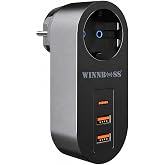 Coverzone 3 USB Termal Akım Korumalı Priz 1 Type-C 2 USB &Ccedil;ıkışlı Akıllı Akım Dengeleme &Ccedil;ocuk Korumalı Kısa Devre Korumalı 10A