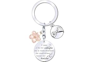 MNBVBV Portachiavi idee regalo collega portachiavi colleghe per caso amiche per scelta donna uomo colleghe amicizia grazie pensione regali per colleghe amica maestra