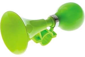 Onogal 3998 - Clacson, trombetta a pressione per bambini, colore verde, per manubrio di bicicletta