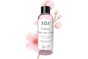 SOJ Concentré de Parfum pour Bougies, Création de Bougies, sans CMR de Grasse, 30 ml (Fleurs de cerisier)