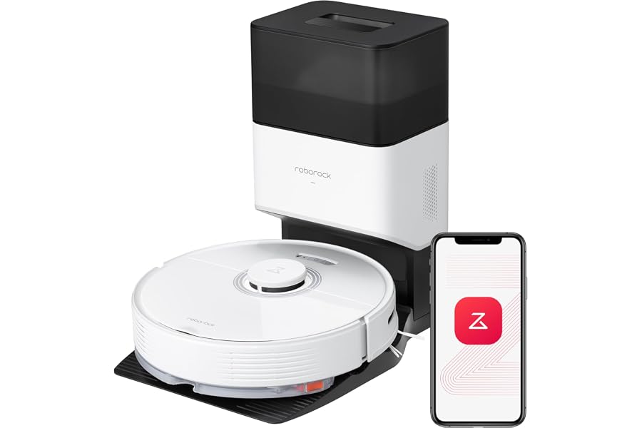 roborock Q7 Max+ Saugroboter mit Absaugstation, Vollgummibürste, 4200Pa Saugkraft, Staubsauger Wisch