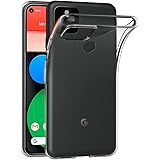 AICEK Hülle Compatible für Google Pixel 5 Transparent Silikon Schutzhülle für Google Pixel 5 Case Clear Durchsichtige TPU Bum