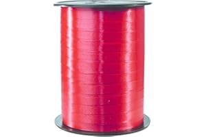 Clairefontaine 601706C - Une bobine de Ruban Bolduc Lisse - 500mx0,7 cm - Rouge - Ruban décoratif cadeau, DIY, Emballage Cadeau