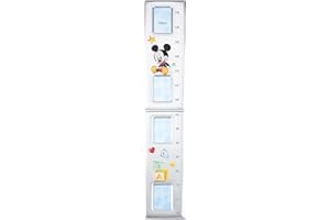 VALENTI & CO. - Disney Topolino - Celeste 1 - Metro da Parete per Bambini per Decorazioni Cameretta - Idea Regalo Battesimo o Compleanno - Argento - Portafoto - 76L x 13l cm