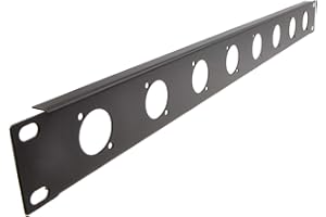 XLR/PA Mikrofon 8 Hole D Stecker 1U 19 inch Rack Montage Plate/Flight Tasche Panel [1U - 8 Hole]