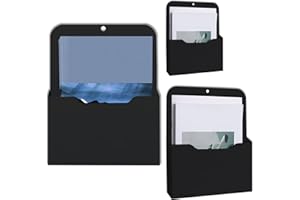SVUPUE Archivador Magnético, 3 Piezas Soportes Magnéticos para Archivos, 3 Tamaños, Material de Oficina Archivador A4 con Imanes, Organizador de Documentos, para Pizarras, Hogar, Negro
