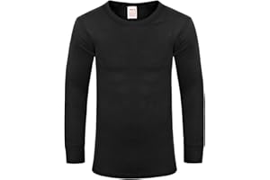 ITRAT® Mens Thermal Underwear Vests Long Sleeve Tops, Thermal T-Shirt Warm Underlayer Winter Thermals Base Layer Clothing Men Vest Top Size S-XXL