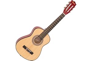 Encore Junior 30" Classical Guitar Starter Pack – Natural | Kids Nylon String Beginner Guitar Set with Bag, Strap, Pitch Pipe, Picks & Online Lessons