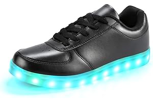PADGENE Chaussures de Sport Montantes à LED Clignotantes Femme/Homme Rechargeables par USB