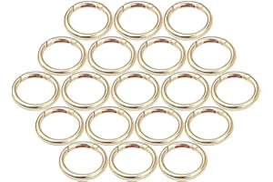 SAIJIAN Moschettone Rotondo 20 Pezzi 28mm Rotondi Dorati a Scatto Anello a Molla Fibbia in Lega di Zinco Portachiavi Ganci per Artigianato e Accessori per Borse