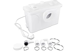 VA-Cerulean Sollevamento per feci, 700 W, pompa per il sollevamento delle feci, pompa compatta silenziosa, per WC, doccia, lavandino, cucina