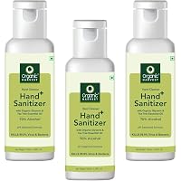 Organic Harvest Instant Gel Based Hand Sanitizer & Hand Cleanser with Organic Glycerin & Tea Tree Essential Oil, 70% Alcohol, Kills 99.9% Germs, 100ml (Pack of 3)