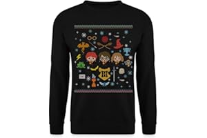 Spreadshirt Harry Potter Ugly Christmas Chibi Design Unisex Pullover