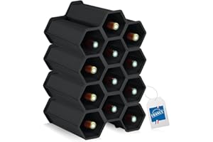 Stimo Weinregal für 12 Flaschen stapelbar Flaschenregal Kunststoff Getränkeregal erweiterbar (4)