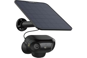 Reolink 4K Solar Überwachungskamera Aussen Akku, ColorX-Nachtsicht, 180°-Weitwinkel, 8MP Drahtlose WLAN IP Kamera, 2.4/5GHz Wi-Fi 6, KI-Erkennung, Zeitraffer, Argus 4 Pro (Schwarz) + 6W Solarpanel