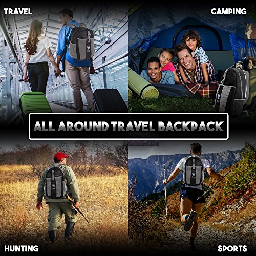 Bago Foldable Black Rucksack for Women and Men. Lightweight Packable Backpack , Great Unisex for Girls & Boys , For Travel School & Sports 25l Black