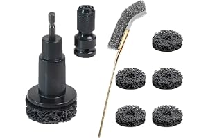 8 stycken hjulrengöringsreparationssats, hjulnavsrengöringsverktyg för borrmaskin och 1/2-tums slagnyckel, bil hjulnavsslip med sliphuvud adapter slipskivor och rostborttagningsborste