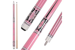 Teekerwang Billiards Short Pool Cue Stick, 48inch Billiard Cue Sticks, Table Pool Stick for Beginners, Hardwood Canadian Maple Pool Sticks for Billiard Table Sports